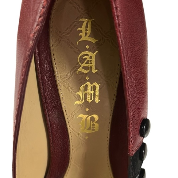 L.A.M.B. Women's Red and Black Heels - Picture 6 of 6